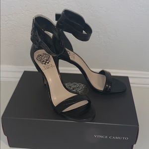 Vince Camuto Farella Black Ankle Heels